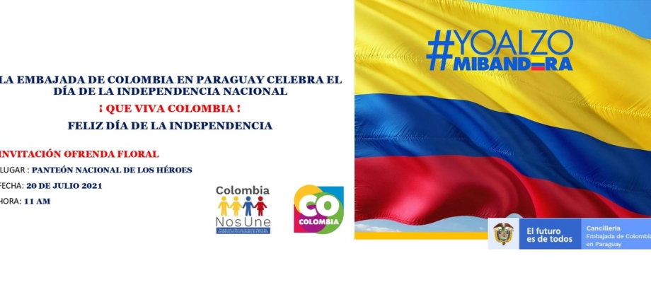 La Embajada de Colombia en Paraguay celebra el Día de la Independencia Nacional con una ofrenda floral