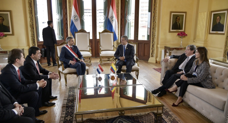 Canciller Trujillo participó en la reunión bilateral que sostuvieron los presidentes de Colombia y Paraguay