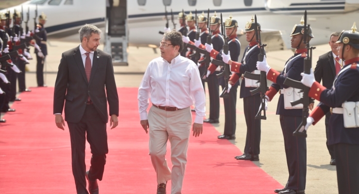 Mario Abdo Benítez, Presidente de Paraguay, fue recibido en Cúcuta por el Canciller Trujillo